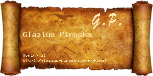 Glazius Piroska névjegykártya